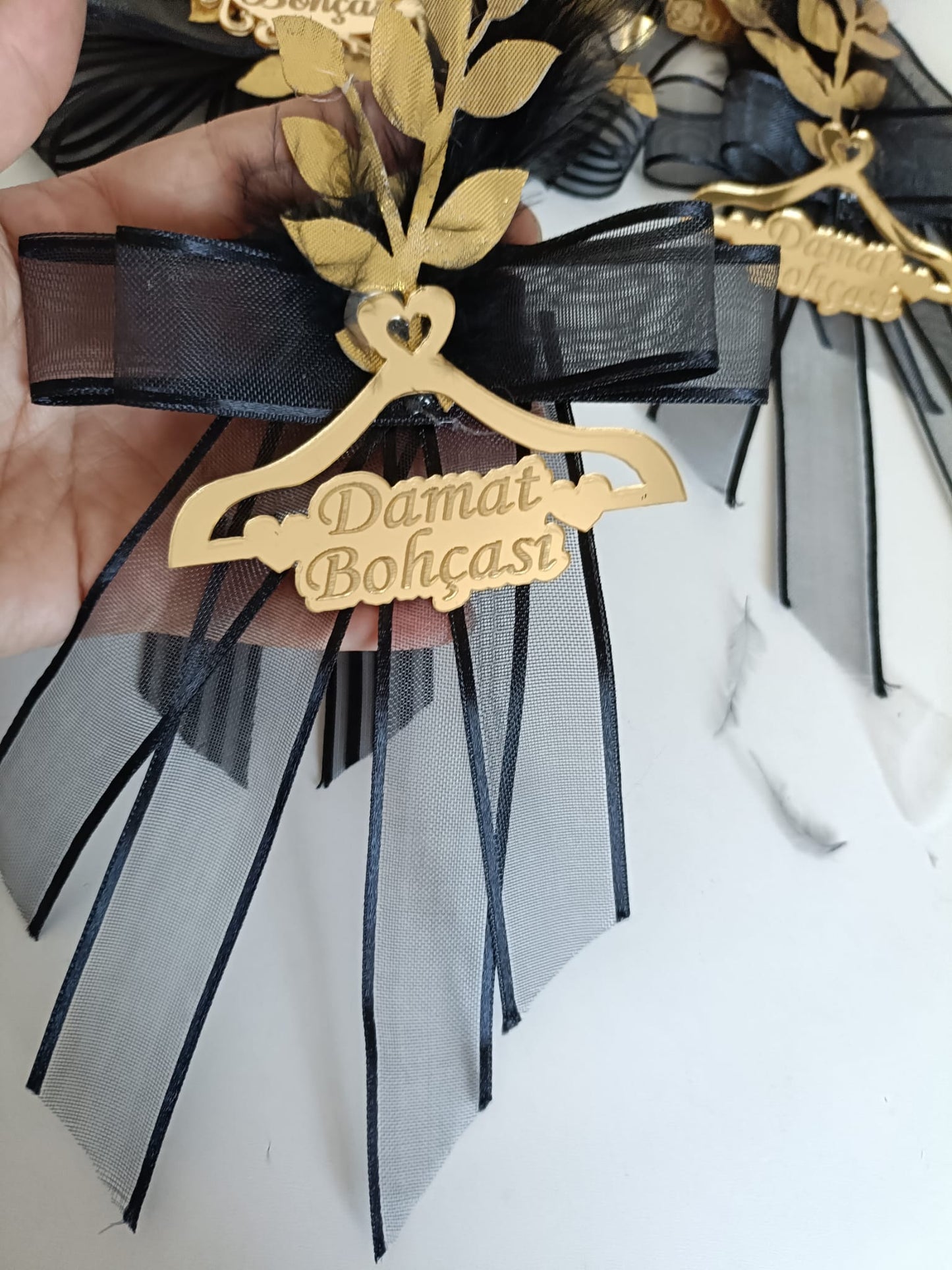 Damat Bohçası Süsü Gold Pleksi Tek Adet