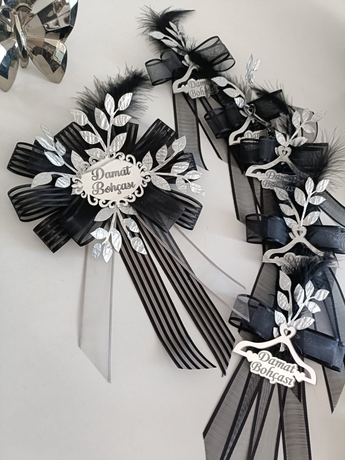 Customizable Set of 5 Groom's Trousseau Ornaments (1 Large + 5 Small)