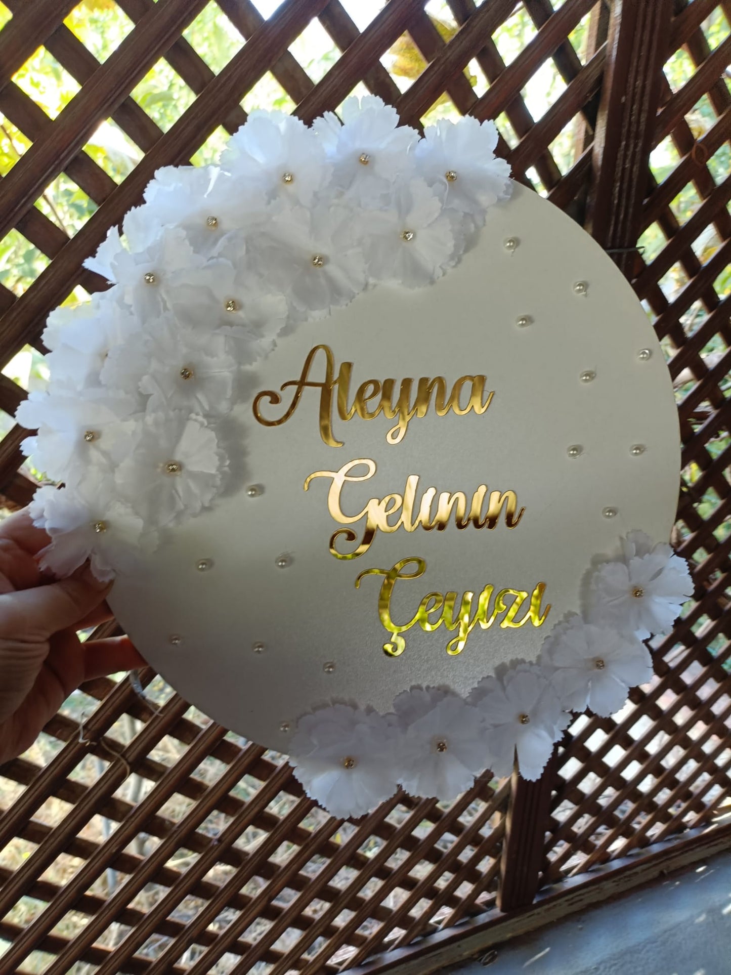 Kişiye Özel İsimli Gelin Çeyizi Kapı Süsü