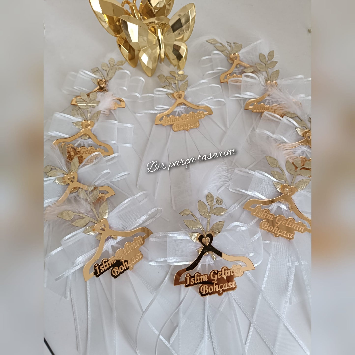 Bride's Dowry Pouch Ornament Gold Plexi Single Piece